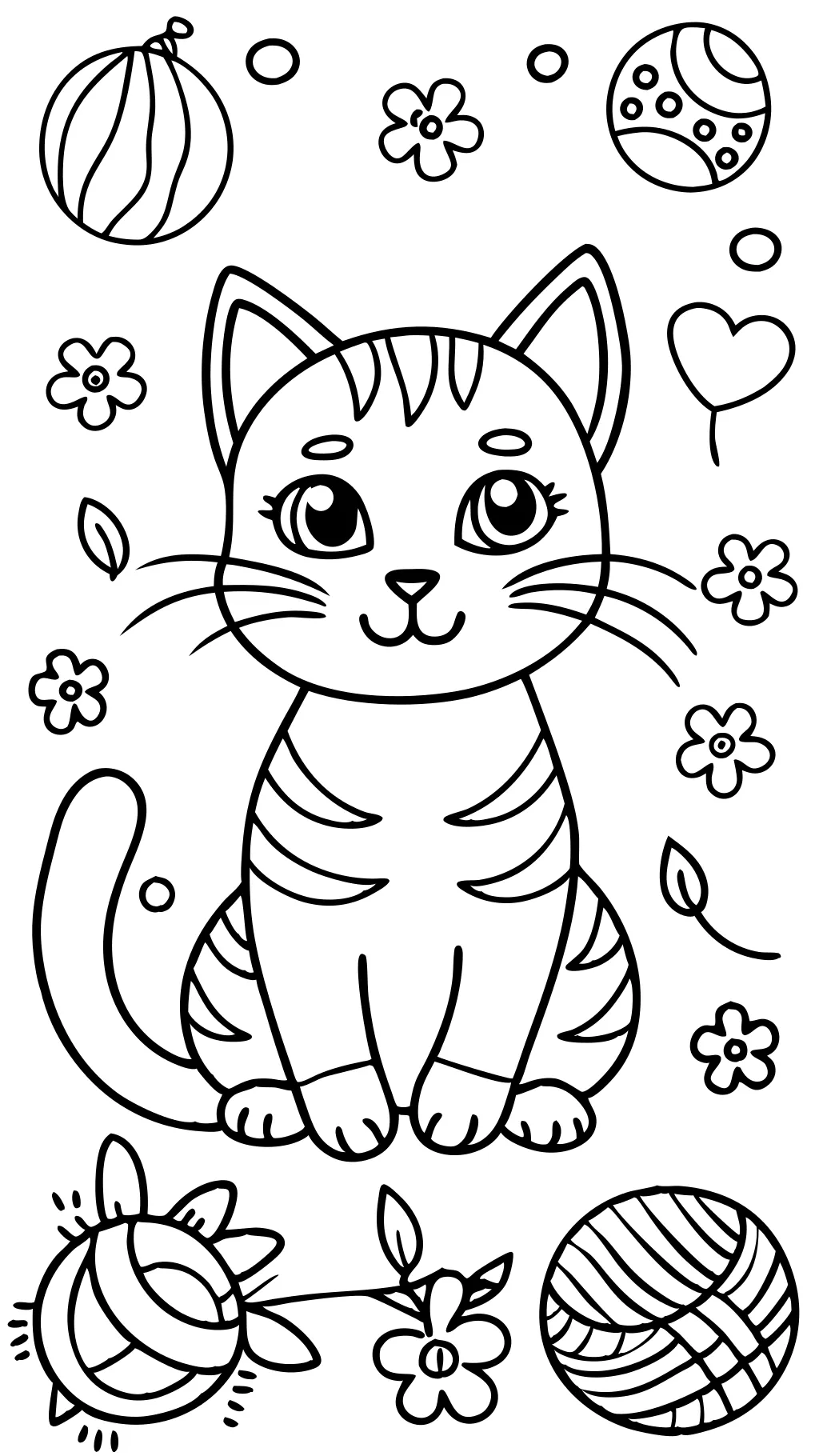 pages à colorier chat chat